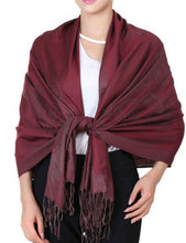 Load image into Gallery viewer, Women's solid colors Pashmina feeling Shawls and Wraps for Evening Dress Winter Warm Scarves
