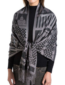 Women's Cashmere Feel Winter Scarf 2 Tone Large Pashmina Shawls and Wraps