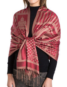 Women's Cashmere Feel Winter Scarf 2 Tone Large Pashmina Shawls and Wraps