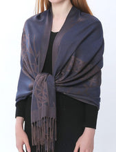 Load image into Gallery viewer, Women's Cashmere Feel Winter Scarf 2 Tone Large Pashmina Shawls and Wraps
