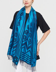 Women's Cashmere Feel Winter Scarf 2 Tone Large Pashmina Shawls and Wraps