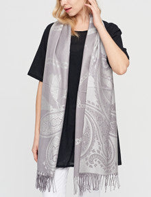 Women's Cashmere Feel Winter Scarf 2 Tone Large Pashmina Shawls and Wraps