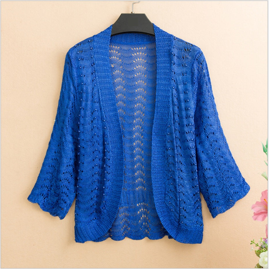 Women’s Open Front hollow lightweight Cardigan 1920s Shawl Wraps Beaded Evening Cape Bridal Shawl Bolero Flapper Cover Up