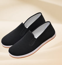 Load image into Gallery viewer, Chinese Traditional Old Beijing Shoes Kung Fu Tai Chi Shoes Rubber Sole Unisex Black
