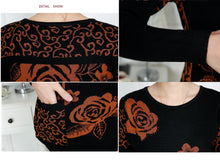 Load image into Gallery viewer, Women's   long batwing sleeve crewneck  long  sweater  knitted warm Dresses
