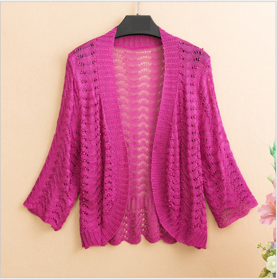 Women’s Open Front hollow lightweight Cardigan 1920s Shawl Wraps Beaded Evening Cape Bridal Shawl Bolero Flapper Cover Up