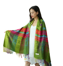 Load image into Gallery viewer, Women's warm colorful  Elephant or Crown pattern Pashmina Scarf/Stole/Wrap
