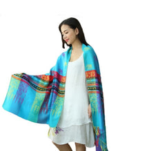 Load image into Gallery viewer, Women's warm colorful  Elephant or Crown pattern Pashmina Scarf/Stole/Wrap
