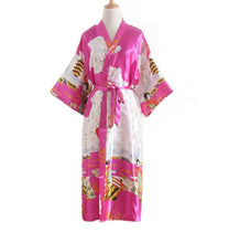 Load image into Gallery viewer, Women's  Robe with traditional painting of the figures of Japanese ladies Blossoms Printed Kimono Nightgown

